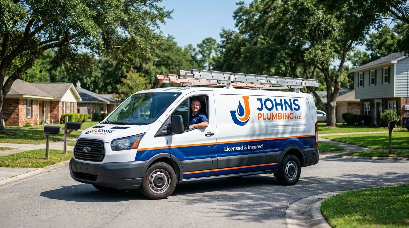 Johns Plumbing LLC service van in Issaquah, WA